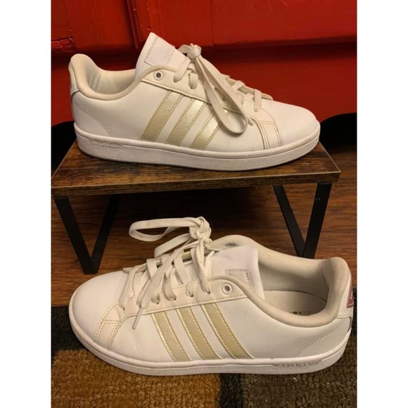Adidas Neo Memory Foam Footbed Pearl Stripes Iridescent Logo Y2K Style Men's 9 - Picture 2 of 6
